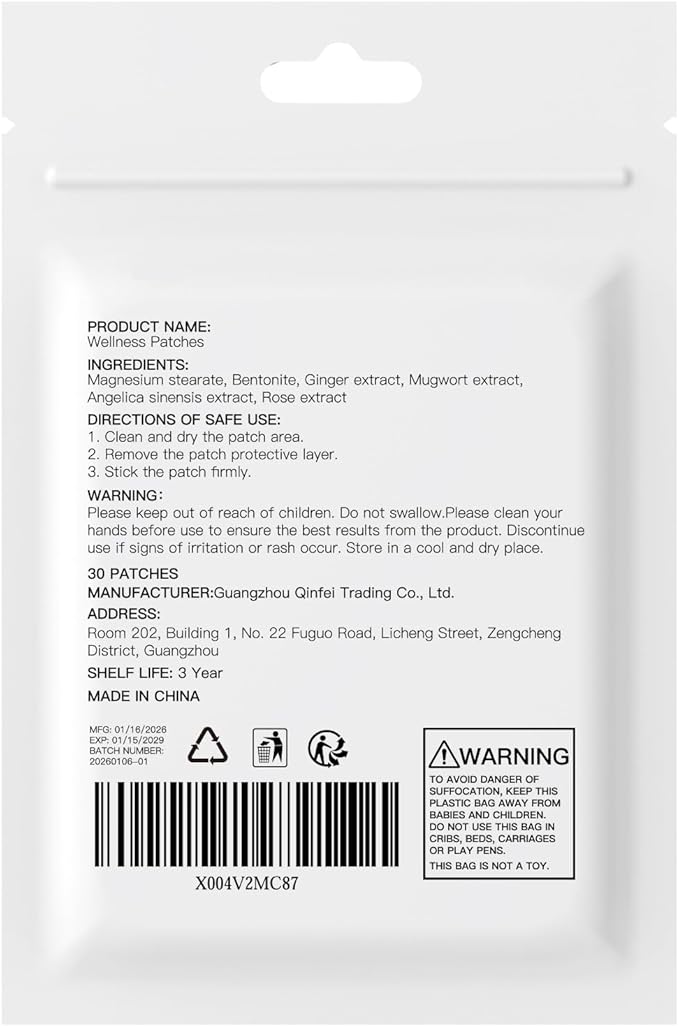 Patches - Natural Ingredients,8-Hour Long-Lasting Formula Support,Suitable for Men and Women's Body Care Patches,Can be Applied to Various Parts of The Body (60PCS)