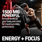 Herbtonics Korean Red Panax Ginseng 1500mg - Energy Supplement for Peak Performance, Focus & Vitality - High Potency Ginseng Root Extract - 240 Vegan Capsules