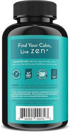 WellPath Zen Stress Relief Supplement + Mood Support (180 ct) | Calm, Stress & Energy Aid | Ashwagandha Root, Rhodiola Rosea, L-Theanine, Lemon Balm | Herbal Capsules