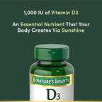 Nature's Bounty Bounty D-1000 IU Dietary Supplement Rapid Release Liquid Softgels 350 ea (Pack of 3)