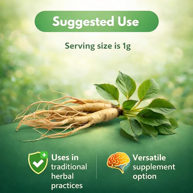 Organic Korean Panax Ginseng Root Extract, 200:1 Powder Root Extract, Maximum Strength, 170 g (6oz), 1 Gram Per Serving, with Active Ginsenosides