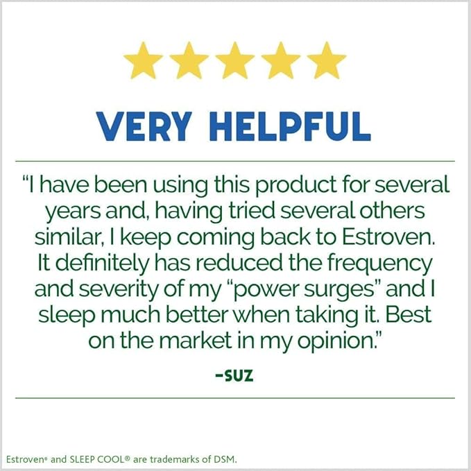 Estroven Sleep Cool for Menopause Relief, 30 Ct, Sleep Support Supplement With Clinically Proven Ingredients to Relieve Menopause Symptoms plus Night Sweats & Hot Flash Relief, Drug-No & Gluten-No