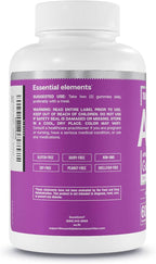 Essential Elements Apple Cider Vinegar Gummies from The Mother - Naturally-Sourced, Vegan ACV with Folic Acid and Vitamin B6 & B12 60 Count