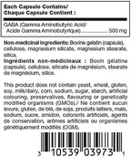 Douglas Laboratories GABA 500 mg. | Amino Acid Support for Brain Neurotransmitters, Sleep Cycles, and Body Temperature | 60 Capsules