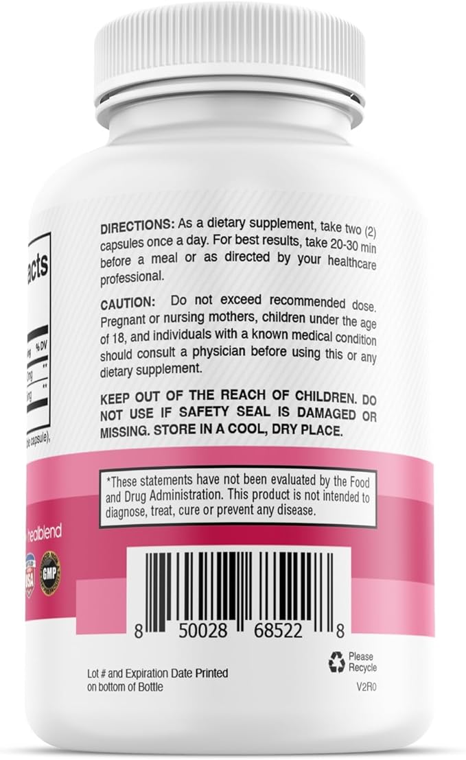 healblend Myo & D-Chiro Inositol Plus Supplement Blend, Hormonal Balance, Healthy Ovulation & Overall Wellness Support for Women, Fertility and Pregnancy Health (2 Pack)