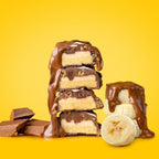 FITCRUNCH Snack Size Protein Bars, 6-Layer Baked Bar, 4g of Sugar, Gluten Free & Soft Cake Core (18 Bars, Chocolate Banana)