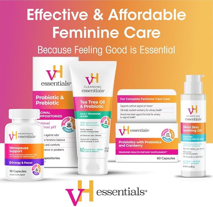 vH essentials Probiotics with Prebiotics and Cranberry Feminine Health Supplement - 60 Capsules