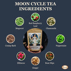 Birth Song Botanicals Organic Moon Cycle Menstrual Tea for Women, Herbal Period Cramp & PMS Relief, Hormone Balance, Bloat & Cycle Support Raspberry Leaf, Mugwort & Chamomile 30 Servings