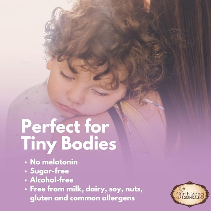 Birth Song Botanicals Children's Tranquility Tincture, Herbal Supplement with Valerian Root and Chamomile, 1oz Bottle Children's Herbal Immune Support, 1oz