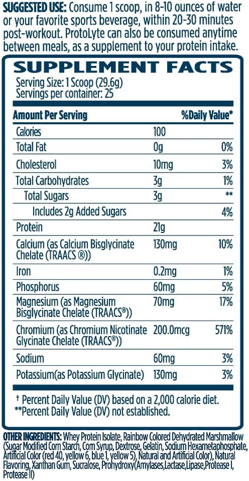 VMI Sports | ProtoLyte Whey Isolate Protein Powder | Low Calorie Whey for Weight Loss and Muscle Gain | Digestive Enzymes | Non-GMO (1.6 lb, Marshmallow Charms)