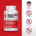 Re+Gen Nutrition Immune Support Supplement for Adults, Natural Capsules with Zinc, Vitamin C, L lysine Amino Acid & Oregano Oil for Strong Immunity Health in Men & Women, 120 Capsules