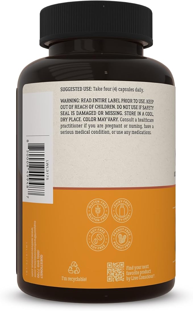 MoveWell by LiveConscious Glucosamine Chondroitin with MSM, Hyaluronic Acid, and More | Joint Health Supplement (2-Pack)