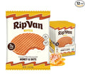 Rip Van Wafels Honey and Oats Stroopwafels, Healthy Snacks, Non-GMO, Keto Friendly, Office Snacks, Low Sugar (3g), Low Calorie, 12 Pack