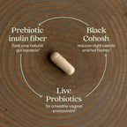 New Chapter All-Flora Probiotic Menopause Balance, Ultra-Concentrated Probiotics for Women with Black Cohosh for Menopause Hot Flashes, 100% Vegan, 30 Vegan Capsules