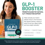 GLP-1 Booster | Control Cravings, Appetite Support & Gut Health | High In Fiber & Sugar-Free Drink Mix | GLP1 Supplements Weight Loss Women & Men | Peach Pomelo Flavor | Made In USA | 30 Servings