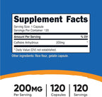 Nutricost Caffeine Pills 200mg, 120 Capsules - Gluten Free, Non-GMO