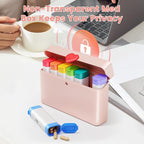 Odaro Weekly Pill Organizer 2 Times a Day, Large Pill Box 7 Day, Daily Twice Am Pm Medicine Organizer, Travel Contaniner for Medicine, Vitamin and Supplement, Pink