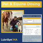 LubriSynHA Hyaluronic Acid with MSM Hip & Joint Care Supplement for Dogs, Cats & Horses – Liquid Oral HA for Pets – Joint Support Promotes Mobility, Flexibility, Cartilage Health & Comfort – 64oz