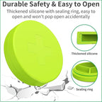 2 Pack Small Pill Box,Premium Thick Silicone 3 Compartment Travel Pill Box for Home/Desk Organizer, Portable Compact Medicine Holder for Vitamin, Cod Liver Oil, Supplement(Green+Teal)