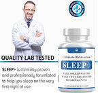 Relaxation Sleep Aid, Natural Non-Habit Forming, Sleep Supplement Developed to Support for Longer & Better Sleep, Chamomile, Magnesium, Melatonin, Ashwagandha, GABA, Drug-Free (120 Count)