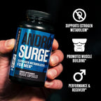 Jacked Factory Androsurge Estrogen Blocker for Men - Natural Vitality Booster for Men & Estrogen Metabolizer with Tongkat Ali, DIM, Rhodiola & More - 120 Count
