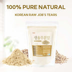 Korean Job's Tears Powder – 100% Roasted or Raw Yulmu from Korea, Finely Ground, No Additives, Plant-Based Ingredient for Smoothies, Porridge, and Cooking 생율무가루 (10.6 oz (300g), Raw Job's Tears)