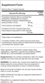 Swanson Cranberry Probiotic 5 Billion Cfu 60 Veg Capsules