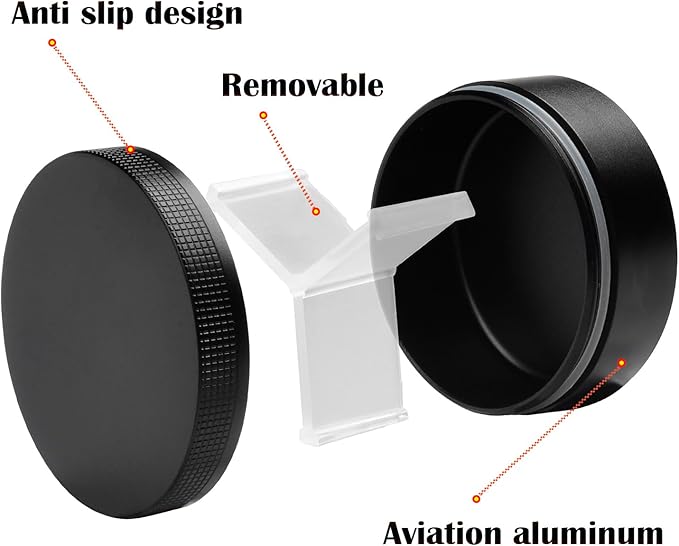 Small Pill Case 3 Compartments, Metal Round Portable Pill Box, Waterproof Travel Pill Organizer, Pocket Purse Medicine Vitamin Holder EDC Container (Black)