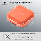 ONTERATE Small Pill Case, Travel Pill Organizer, Small Pill Box, Pill Container for Purse 4 Compartments, Daily Compact Travel Medicine Holder for Vitamins Medication (Pink)