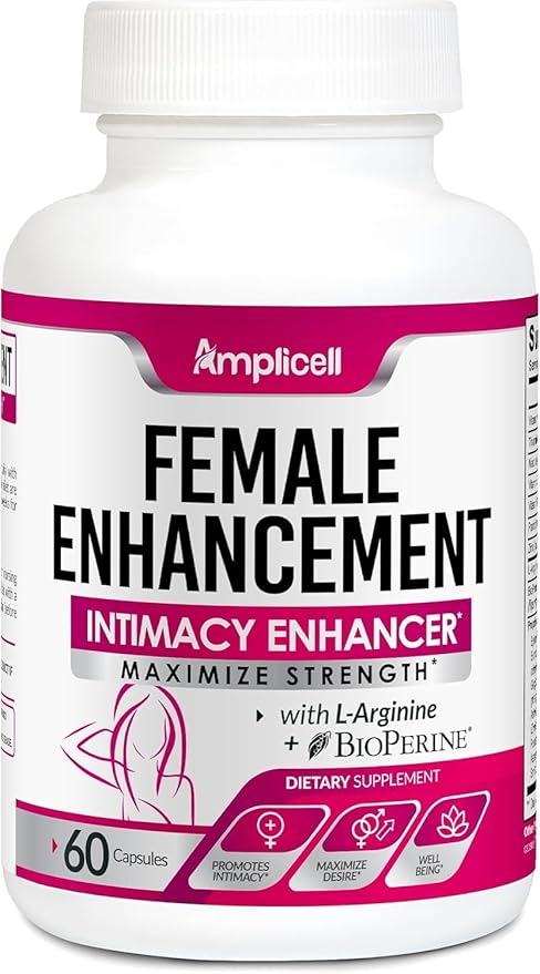 AMPLICELL Women’s Vitality & Libido Support – Hormone, Mood & Energy Balance with Maca, Dong Quai, Ginseng, Ashwagandha & Herbal Aphrodisiac Blend – 60 Capsules