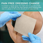 Dimora Upgrade Silver Calcium Alginate Wound Dressing -Antibacterial Non Stick Gauze, Highly Absorbent Sterile Bandage Pads,4'' x 4'' Patches 5 Packs