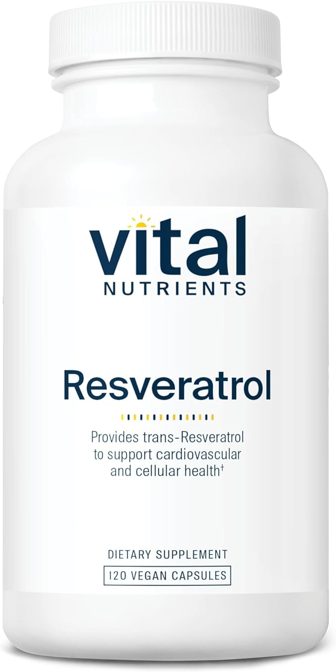 Vital Nutrients Resveratrol - Ultra High Potency Antioxidant - Trans Resveratrol for Cardiovascular and Cell Health Support* - Vegan Supplement - Gluten, Dairy and Soy Free - Non-GMO - 120 Capsules