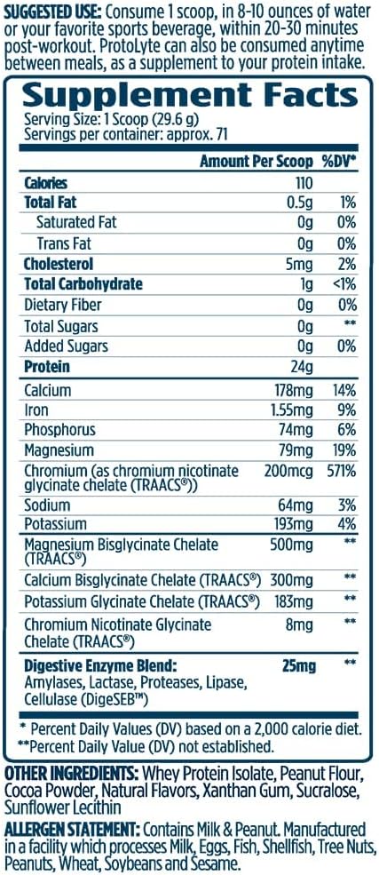 VMI Sports ProtoLyte Whey Isolate Protein Powder, Chocolate Peanut Butter, 4.6 lbs