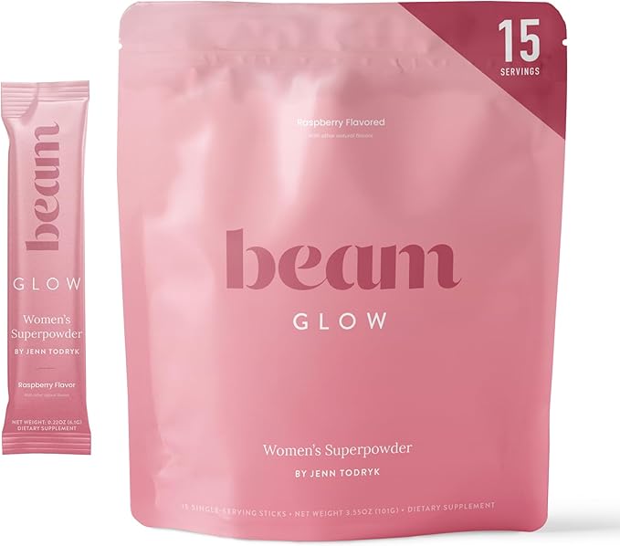 Beam Glow Hormone Balance Supplement for Women – Cortisol Supplement for Women, PMS Relief Supplement, Perimenopause Support, Womens Vitamins, Thyroid Support with Ashwagandha & Selenium