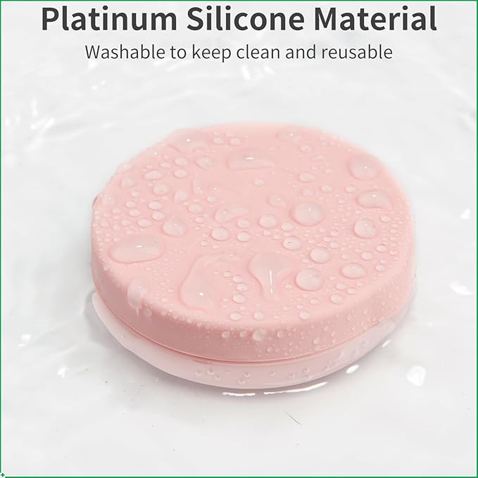 2 Pack Small Pill Box,Premium Thick Silicone 3 Compartment Travel Pill Box for Home/Desk Organizer, Portable Compact Medicine Holder for Vitamin, Cod Liver Oil, Supplement(Red+Pink)