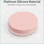 2 Pack Small Pill Box,Premium Thick Silicone 3 Compartment Travel Pill Box for Home/Desk Organizer, Portable Compact Medicine Holder for Vitamin, Cod Liver Oil, Supplement(Red+Pink)