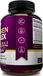 NutriFlair Multi Collagen Peptides 2250mg, 90 Capsules - Type I, II, III, V, X - Collagen Supplements Complex Powder Pills for Women and Men - Hydrolyzed Protein, Healthy Hair, Skin, Nails - Non-GMO