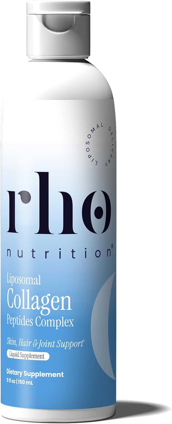 Rho Nutrition Liposomal Collagen Peptides - High-Absorption Liquid Collagen Supplement - Supports Skin Elasticity, Joint Health, and Overall Vitality for Healthy Aging, 5 fl oz
