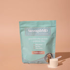 StrengthMD Physician Formulated Protein + Fiber Shake for GLP-1 Support | 24g Protein Grass-Fed Whey, 4g Fiber & Digestive Enzymes, Low Carb, No Added Sugar, Vanilla, 1.72 lb