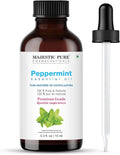 Majestic Pure Peppermint Essential Oil - 100% Pure Peppermint Oil for Aromatherapy, Massage & Topical Uses, Perfect for Diffuser & Essential Oil Diffuser - 0.3 fl. oz