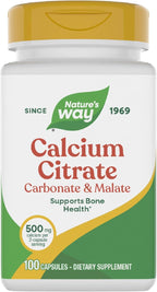 Nature's Way Calcium Citrate, Carbonate and Malate, Supports Bone Health*, 100 Capsules (Packaging May Vary)