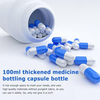 Lurrose Portable Pill Case 20 Pack Moistureproof Lightweight Pill Holder with Spiral Bottle Design for Travel and Home Medication Organization 3.14X1.81X1.81 Inches