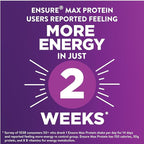 Ensure Max Protein Cafe Mocha Nutrition Shake | 30g Protein, 1g Sugar, 4g Fiber Blend | 12 Pack