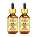 dève herbes Pure Flax Seed Oil (Linum usitatissimum) with Glass Dropper Cold Pressed (Pack of Two) 100ml X 2 (6.76 oz)
