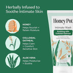 The Honey Pot Company - Anti-Itch Soothing Colloidal Oatmeal Wash - Plant Derived Feminine Care - Ultra Mild Solution to Relieve Itching and Discomfort - 6 fl. oz.