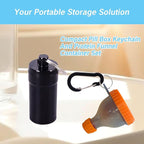 Protein Funnel Set Travel Protein Powder Containers with 1 Carabiner 1 Brush and 1 Mini Pocket Pill Box Reinforced to Prevent Spills Gym Pre-Workout Supplement Orange Powder Funnels