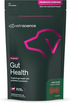 VetriScience Gut Health Chews, Probiotic Everyday Digestive Supplement for Dogs, Pet Probiotics for Digestion Support, Gas and Diarrhea, Immune Support, 1 Billion CFU Per Chew, Duck, 45 Count