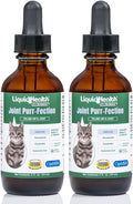 LIQUIDHEALTH Pets Liquid Cat Glucosamine Joint Purr-Fection - Hip & Joint Health Relief Support, Chondroitin Feline Droppers for Senior Older Adult Cats & Kittens - Made in the USA (2 Pack)