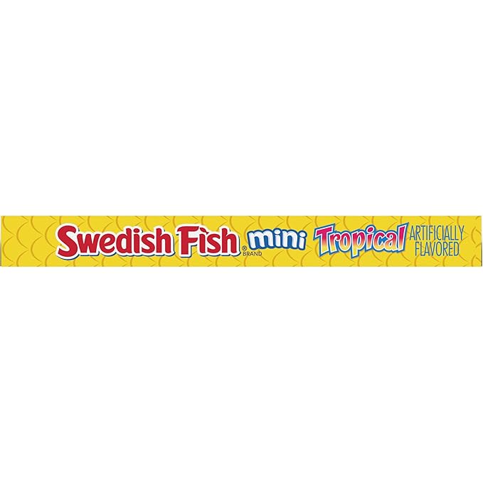 SWEDISH FISH Mini Tropical Soft & Chewy Gummy Candy, Bulk Candy, 12 - 3.5 oz Boxes