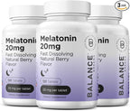 Balancebreens Melatonin 20mg Fast Dissolve Tablets - High Potency, Fast Acting, Natural Sleep Support – Sleep Aids for Adults – Non-Groggy, Drug-Free Formula – 120 Sleeping Pills